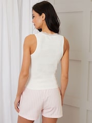 طقم من بيجامة شورت مخطط وصديري من Threadbare - صورة 2 من 4