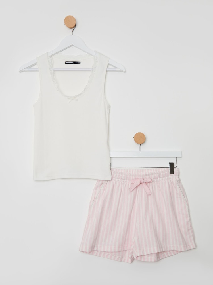 Threadbare Vest & Stripe Short Pyjamas Set - Imagen 5 de 5 Threadbare Vest & Stripe Short Pyjamas Set - Imagen 5 de 5