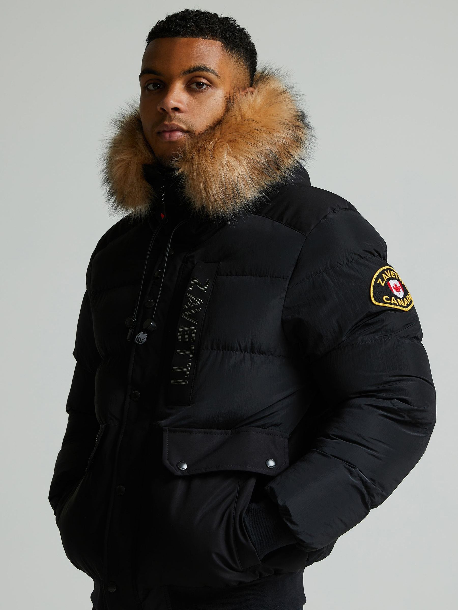 Buy Zavetti Canada Black Deratti Bomber Parka Jacket from Next USA