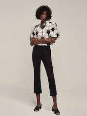 Mint Velvet Black 100% Cotton Shell Print Shirt - Image 4 of 7