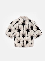 Mint Velvet Black 100% Cotton Shell Print Shirt - Image 6 of 7