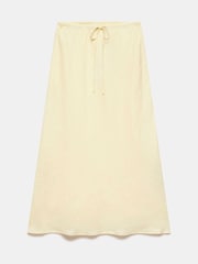 Mint Velvet Yellow 100% Linen Maxi Skirt - Image 5 of 6