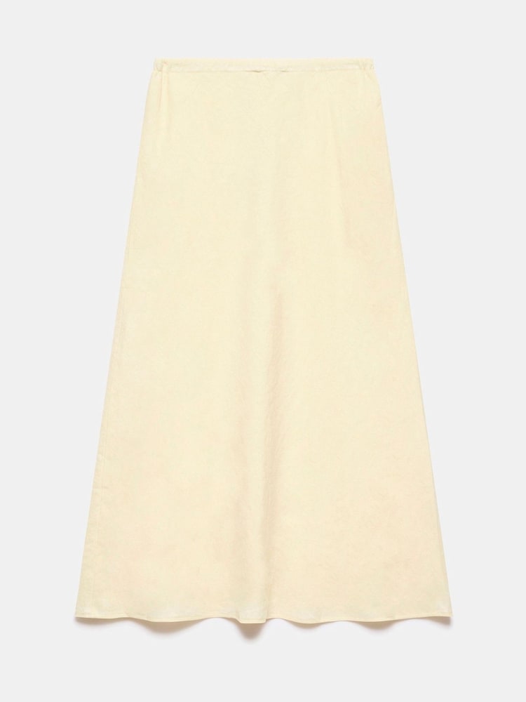 Mint Velvet Yellow 100% Linen Maxi Skirt - Image 6 of 6
