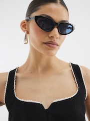 River Island Black Cami Waistcoat Top - Image 4 of 4
