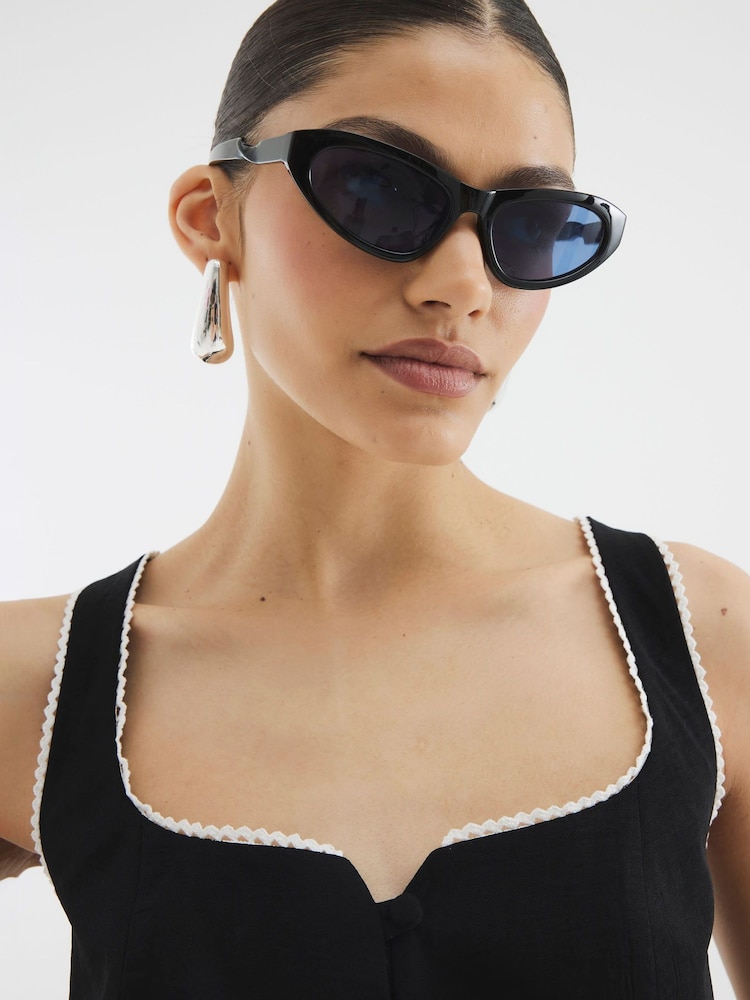River Island Black Cami Waistcoat Top - Image 4 of 4