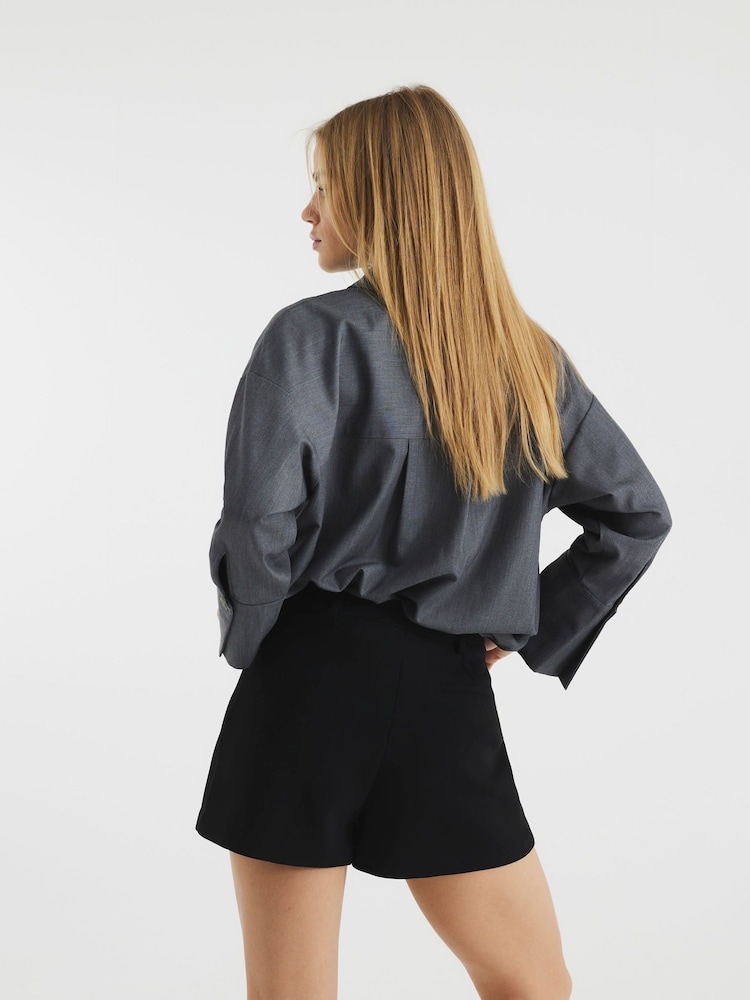River Island Black Asymmetric Front Skort - Image 2 of 6