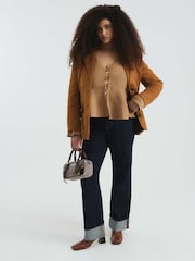 River Island Brown Button Up Cardigan - Image 5 of 6