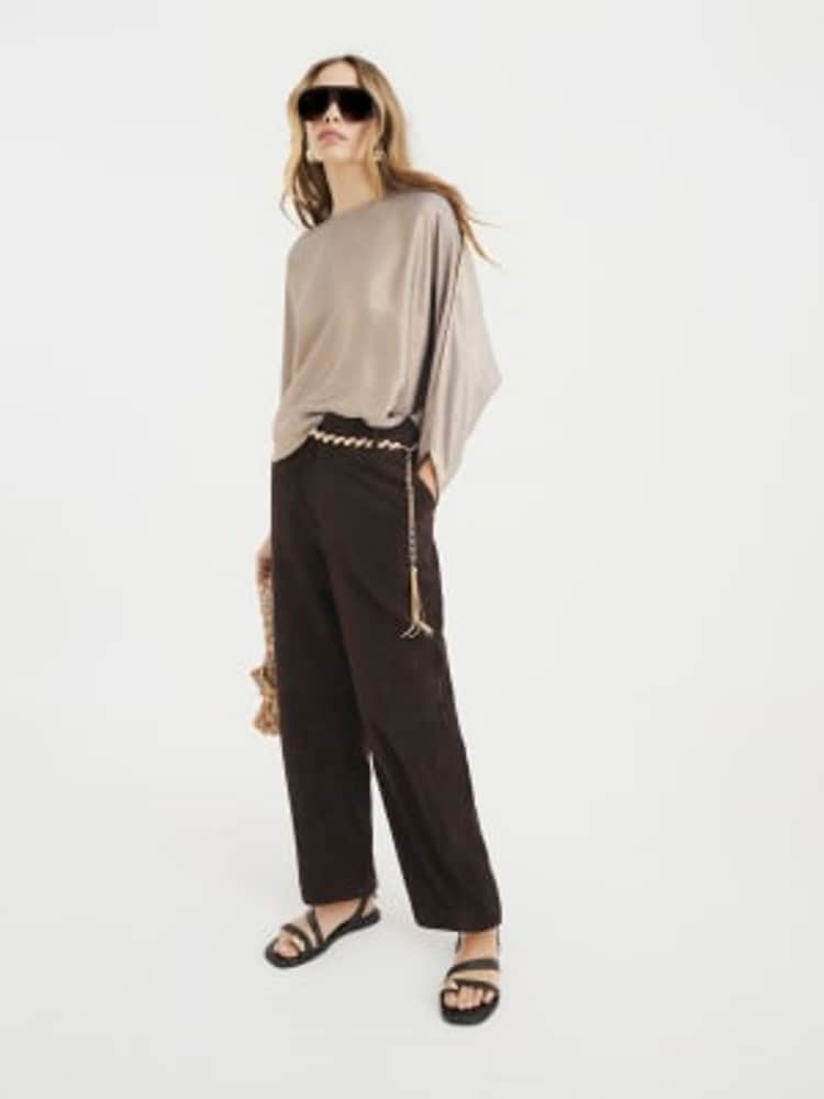 River Island Gold Short Sleeve Batwing T-Shirt - Image 2 of 4