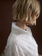 River Island Cream Oversized 100% Cotton Long Sleeve Shirt - Image 4 of 4