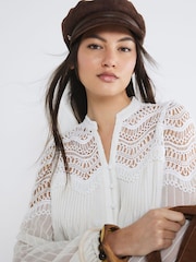 River Island White Long Sleeve Lace Blouse - Image 2 of 4