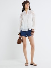River Island White Long Sleeve Lace Blouse - Image 3 of 4