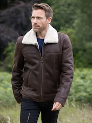 Lakeland Leather Brown Harrier Sheepskin Flying Jacket - Image 1 of 10