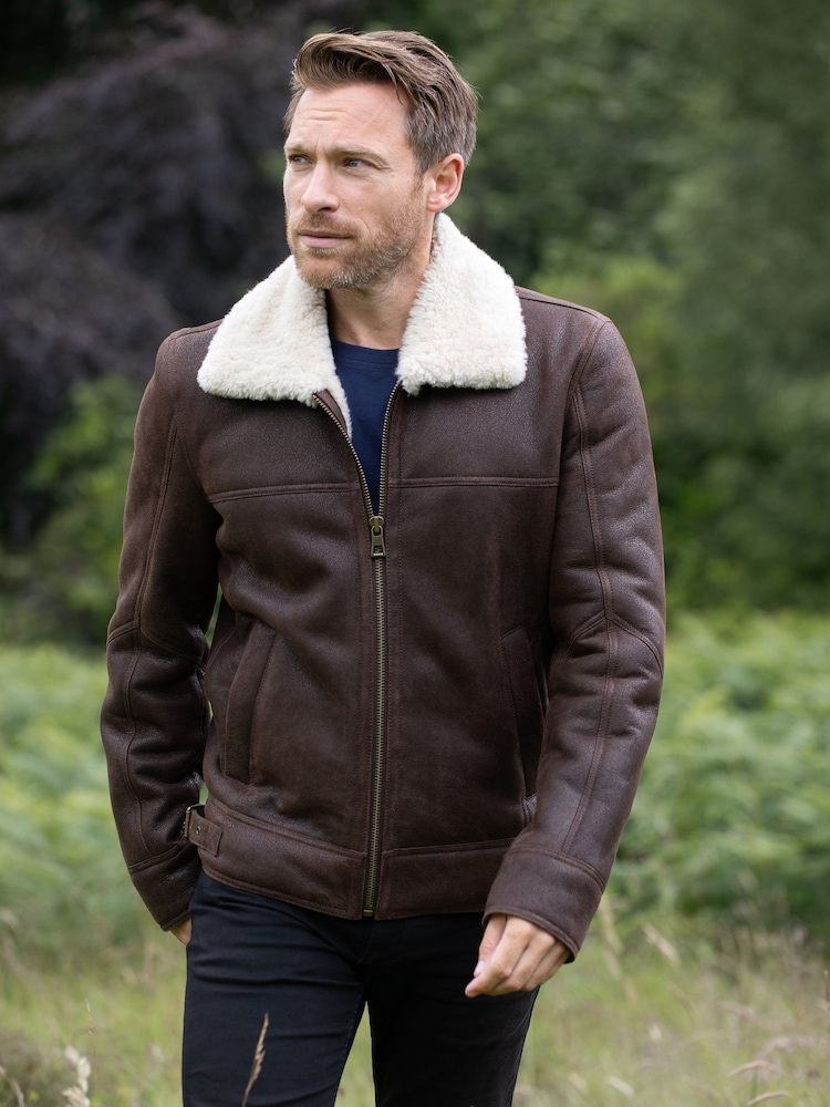 Lakeland Leather Brown Harrier Sheepskin Flying Jacket - Image 1 of 10