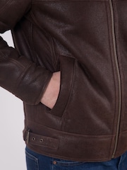 Lakeland Leather Brown Harrier Sheepskin Flying Jacket - Image 5 of 10