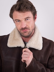 Lakeland Leather Brown Harrier Sheepskin Flying Jacket - Image 8 of 10