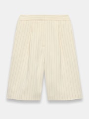Mint Velvet Yellow Pinstripe Tailored Shorts - Image 7 of 8