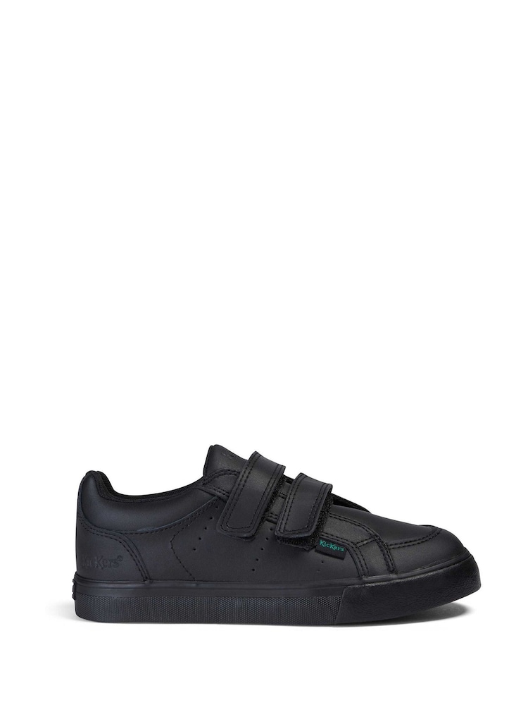 Kickers Black Junior Tovni Twin Strap Patent Leather Trainers - Image 1 of 6