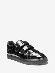 Kickers Black Junior Tovni Twin Strap Patent Leather Trainers - Image 2 of 6