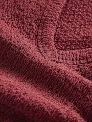 Red Sleeveless Textured V-Neck Top - Image 8 of 8
