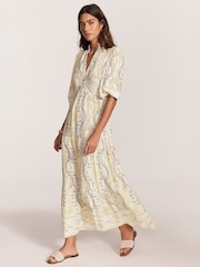 Mint Velvet Yellow Floral Print Maxi Dress - Image 2 of 7