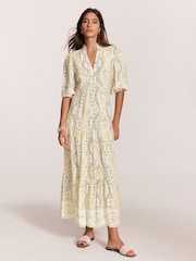 Mint Velvet Yellow Floral Print Maxi Dress - Image 5 of 7