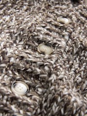 Brown Multi Twist Knitted Cardigan With Wool - Image 2 of 3