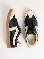 Friends Like These Black Lace Up Retro Gumsole Sports Trainers - Image 1 of 3