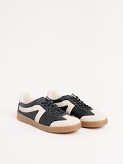 Friends Like These Black Lace Up Retro Gumsole Sports Trainers - Image 2 of 3