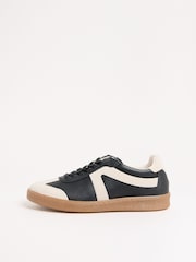 Friends Like These Black Lace Up Retro Gumsole Sports Trainers - Image 3 of 3