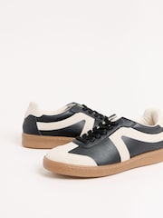 Friends Like These Black Lace Up Retro Gumsole Sports Trainers - Image 5 of 5
