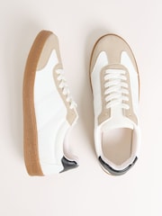 Friends Like These White Lace Up Retro Gumsole Sports Trainers - Image 1 of 4