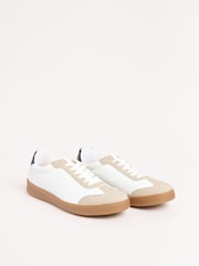 Friends Like These White Lace Up Retro Gumsole Sports Trainers - Image 2 of 4