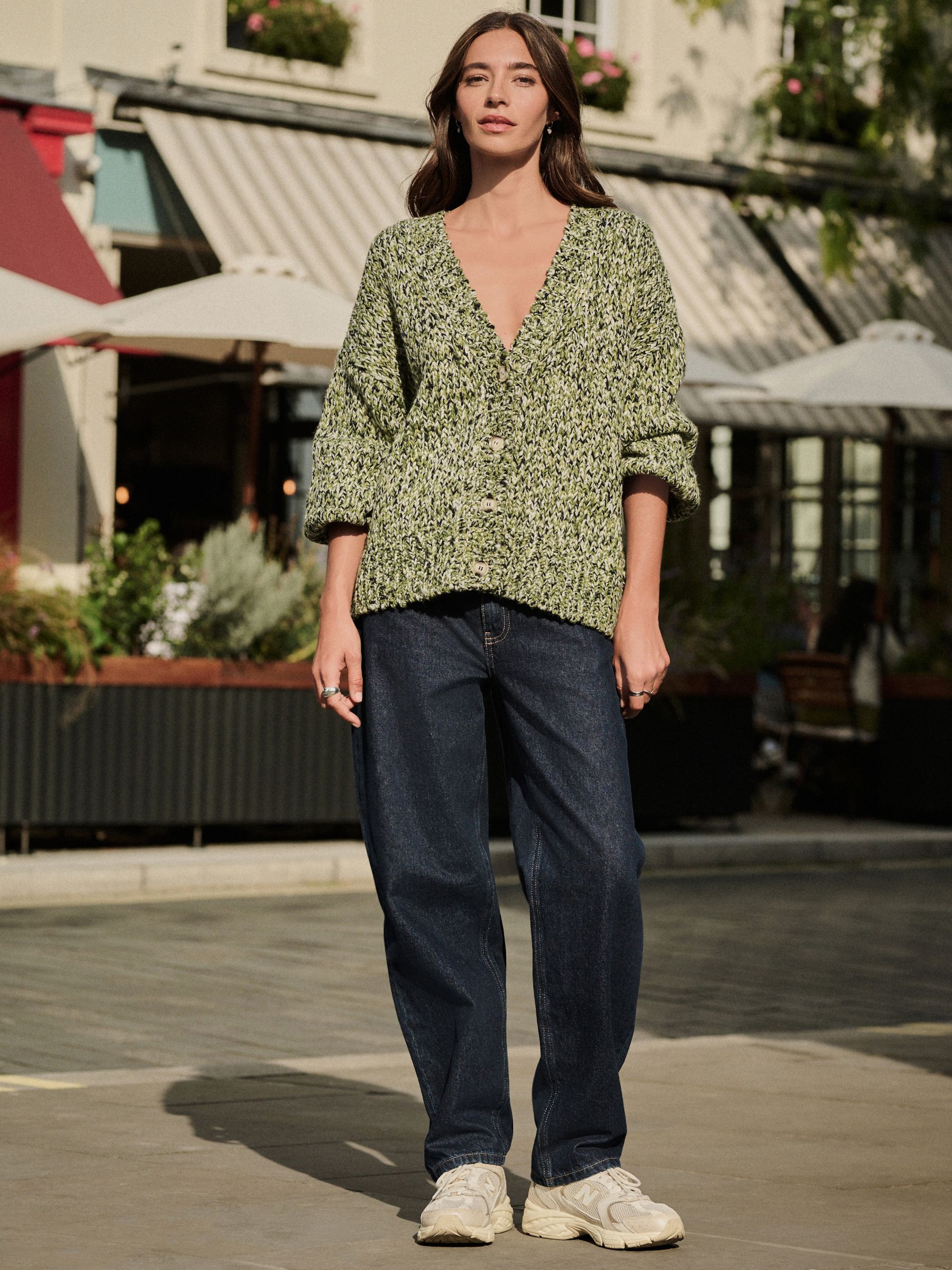 Buy Green Multi Twist Knitted Cardigan With Wool from Next Romania