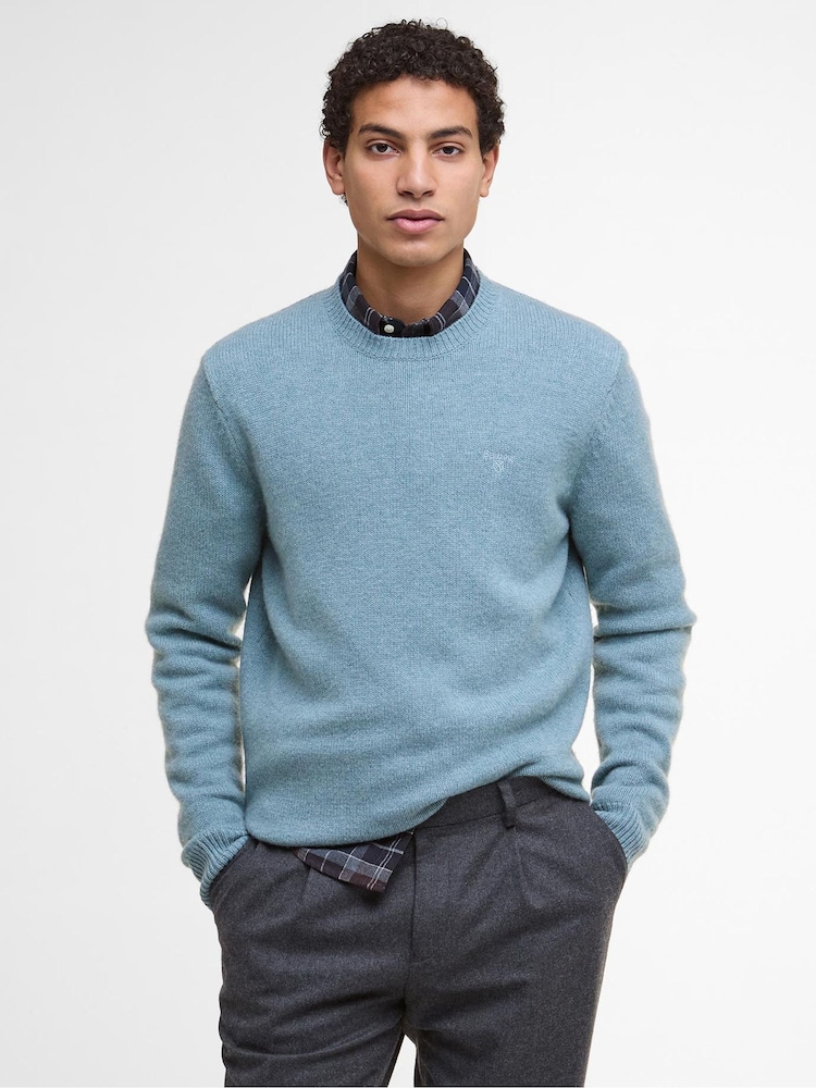 Barbour® Blue Covent Crew Neck Jumper - Image 1 of 7