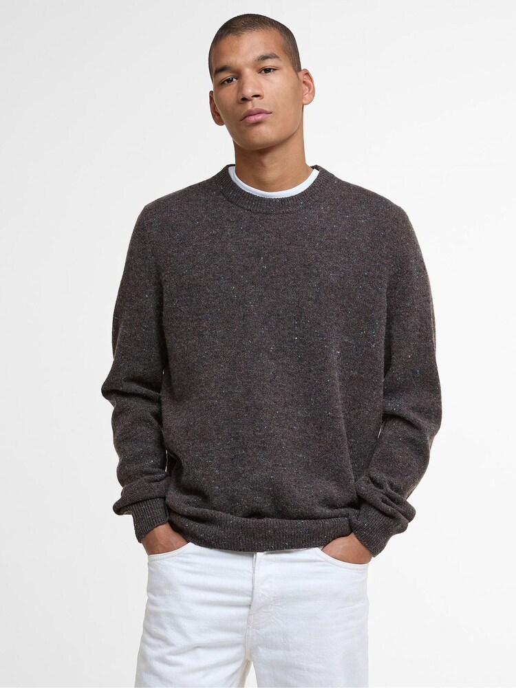 Barbour® Dark Oak Tainsbury Crew Jumper - Image 1 of 7