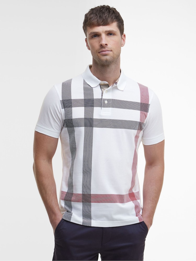 Barbour® White Blaine Tailored Polo Shirt - Image 1 of 5