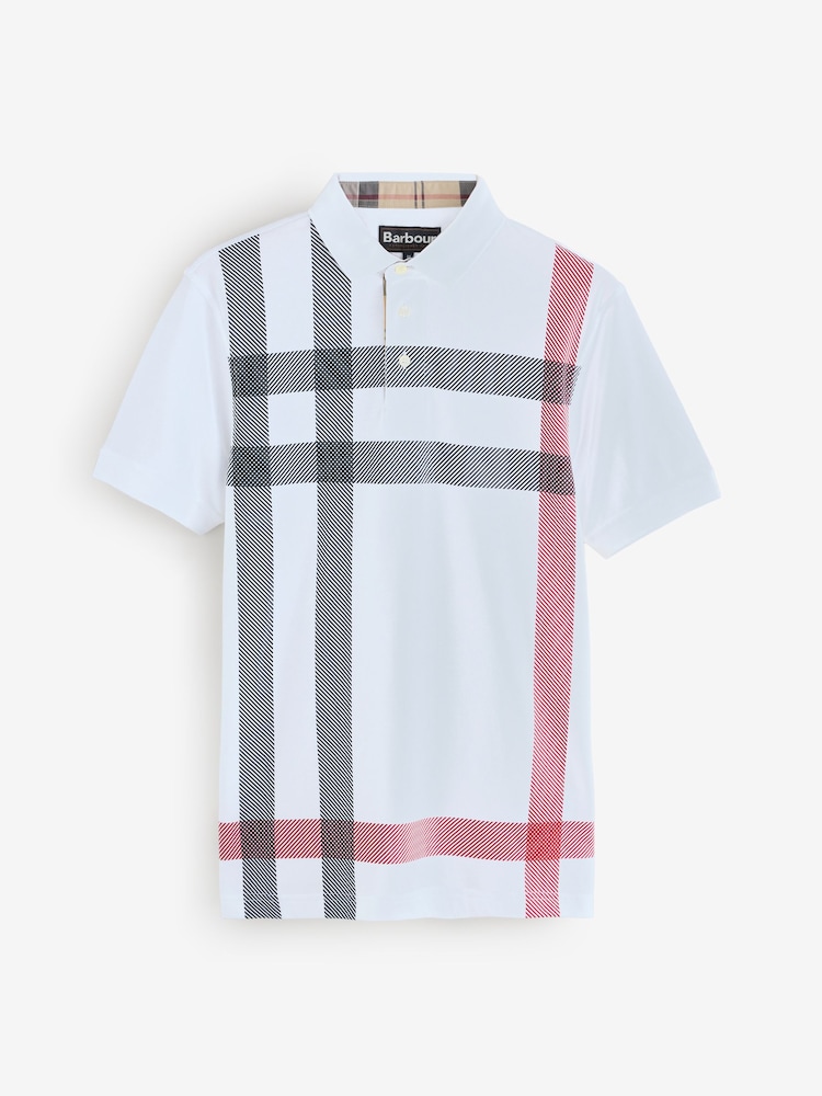 Barbour® White Blaine Tailored Polo Shirt - Image 5 of 5