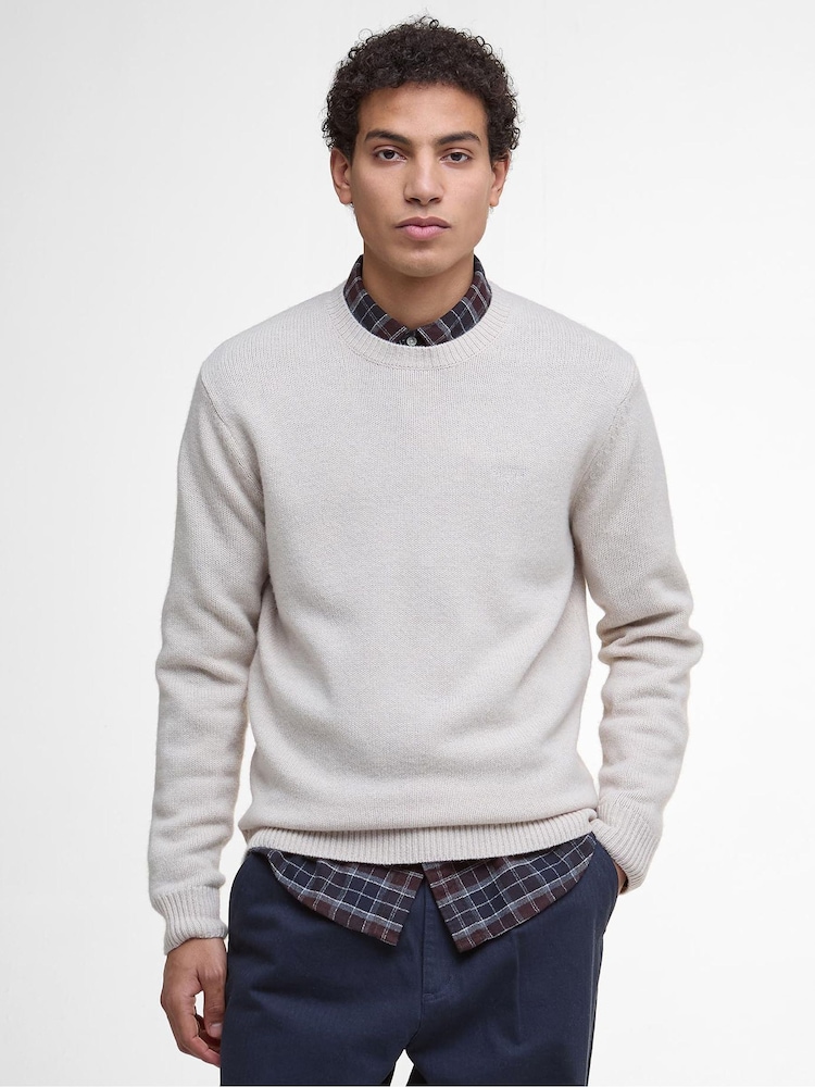 Barbour® Mist Marl Covent Crew Neck Jumper - Image 1 of 7