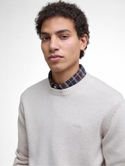 Barbour® Mist Marl Covent Crew Neck Jumper - Image 4 of 7
