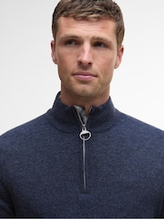 Barbour® Navy Waterbury Half Zip Sweater - Image 4 of 7