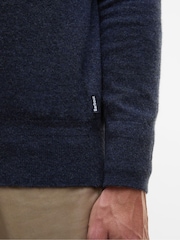Barbour® Navy Waterbury Half Zip Sweater - Image 5 of 7
