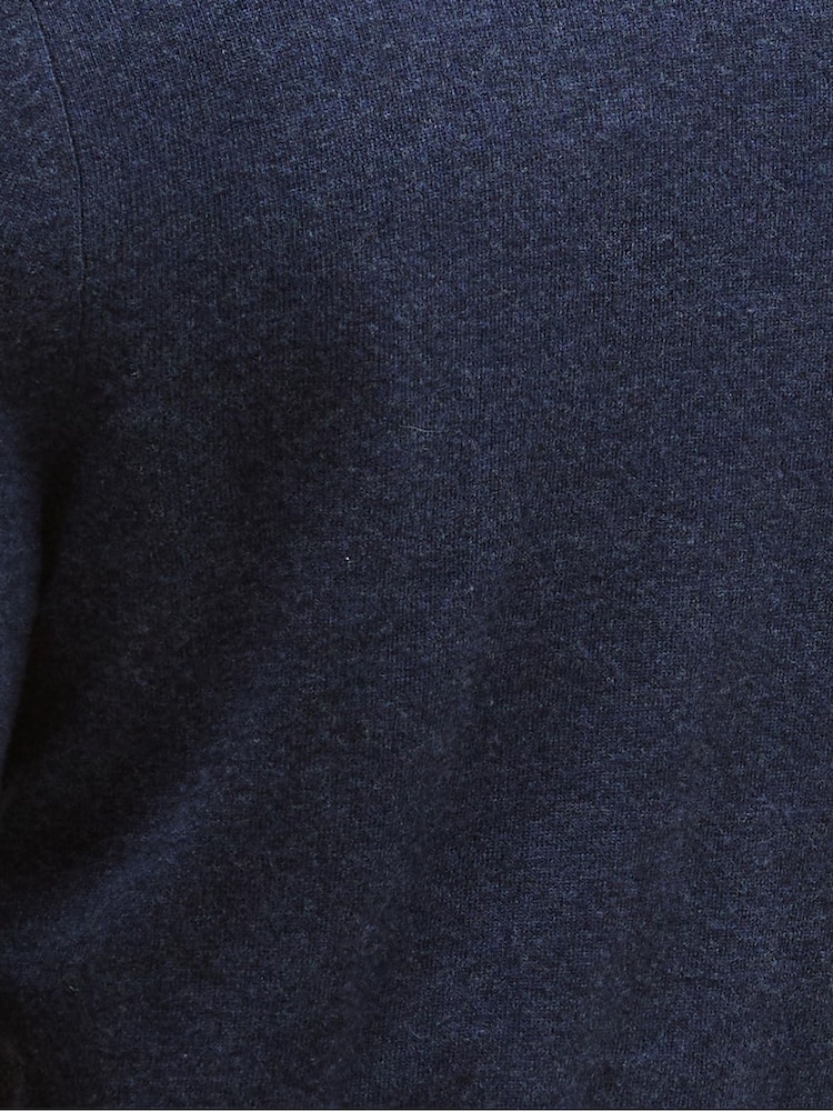 Barbour® Navy Waterbury Half Zip Sweater - Image 7 of 7