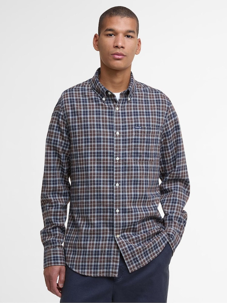 Barbour® Brown Lanark Tartan Tailored Shirt - Image 1 of 6