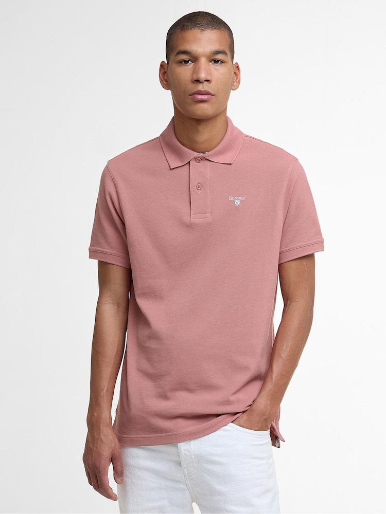 Barbour® Earth Pink Classic Polo Shirt - Image 1 of 7 Barbour® Earth Pink Classic Polo Shirt - Image 1 of 7