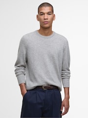Barbour® Grey Waterbury Crew Neck Sweater - Image 1 of 7