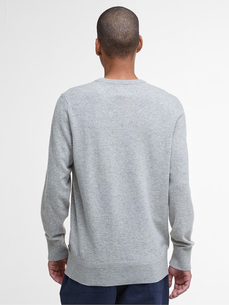 Barbour® Grey Waterbury Crew Neck Sweater - Image 2 of 7