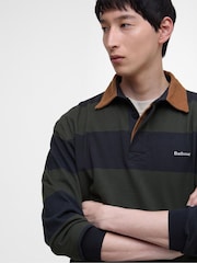 Barbour® Black Newclose OS Rugby Shirt - Image 4 of 6