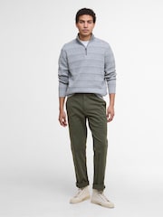 Barbour® Grey Dartfield Half Zip Knitted Jumper - Image 3 of 7