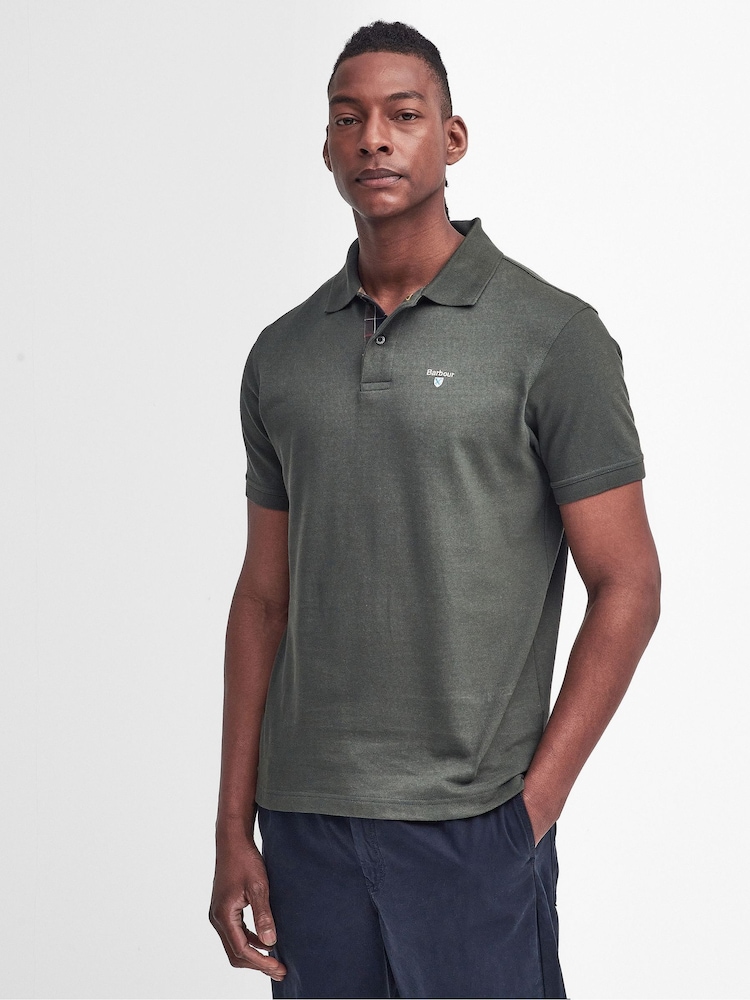 Barbour® Forest Green Classic Polo Shirt - Image 1 of 7 Barbour® Forest Green Classic Polo Shirt - Image 1 of 7