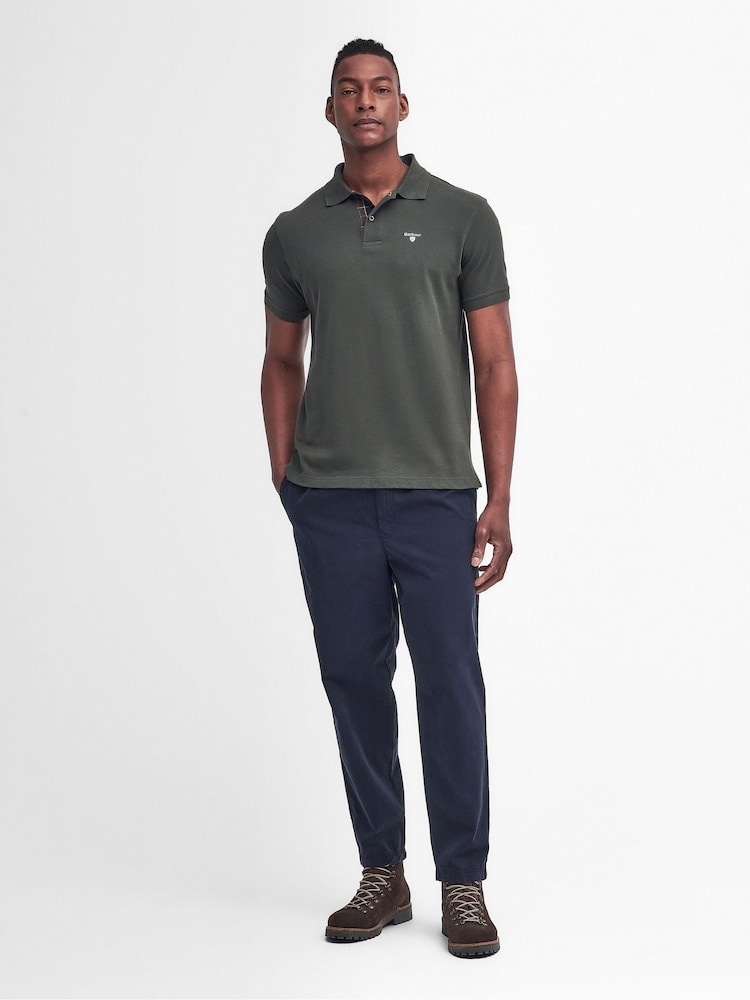 Barbour® Forest Green Classic Polo Shirt - Image 2 of 7 Barbour® Forest Green Classic Polo Shirt - Image 2 of 7